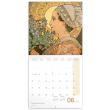 Poznámkový kalendář Alfons Mucha 2024, 30 × 30 cm