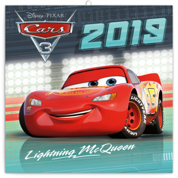 Grid calendar Cars 3 2019, DIY: 50 stickers, 30 x 30 cm