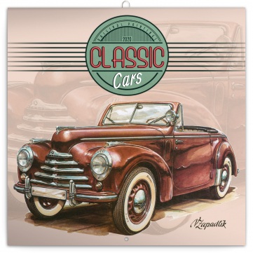 Grid calendar Classic Cars – Václav Zapadlík 2020, 30 × 30 cm