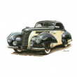 Poznámkový kalendář Classic Cars – Václav Zapadlík, 2023, 30 × 30 cm