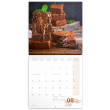 Poznámkový kalendář Čokoláda 2023, voňavý, 30 × 30 cm