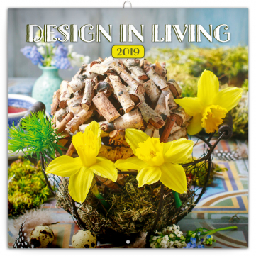 Poznámkový kalendář Design in Living 2019, 30 x 30 cm