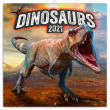 Poznámkový kalendář Dinosauři 2021, 30 × 30 cm