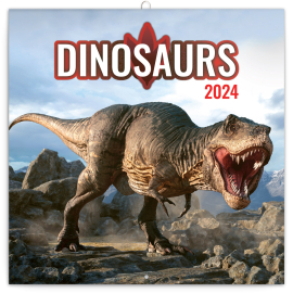 Dinosaurs 2024 Note Calendar, 30 × 30 cm