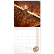 Poznámkový kalendář Káva 2022, voňavý, 30 × 30 cm