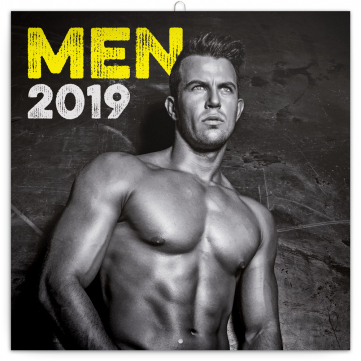 Poznámkový kalendář Muži 2019, 30 x 30 cm