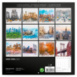 Grid calendar New York 2023, 30 × 30 cm
