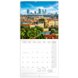 Poznámkový kalendář Praha 2024, 30 × 30 cm