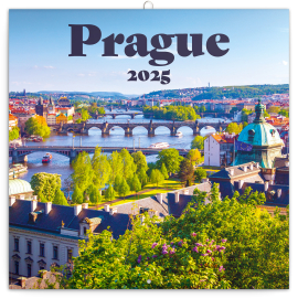 Poznámkový kalendář Praha 2025, 30 × 30 cm
