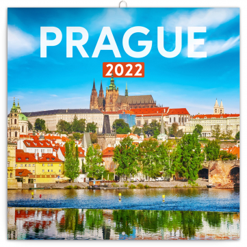 Poznámkový kalendář Praha letní 2022, 30 × 30 cm