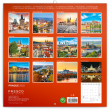 Poznámkový kalendář Praha letní 2022, 30 × 30 cm