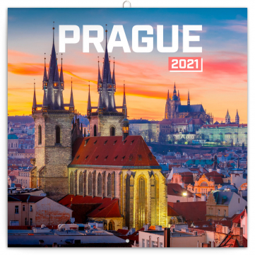 Grid calendar Prague Nostalgic 2021, 30 × 30 cm