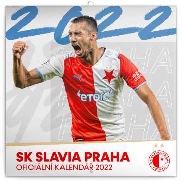 Poznámkový kalendář SK Slavia Praha 2022, 30 × 30 cm