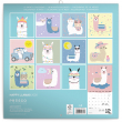 Poznámkový kalendář Šťastné lamy 2020, 30 × 30 cm