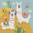 Grid calendar Happy Llamas 2023, 30 × 30 cm