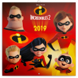 Grid calendar Incredibles 2 2019, 30 x 30 cm