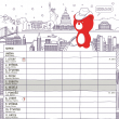Rodinný plánovací kalendář TERIBEAR 2023, 30 × 30 cm