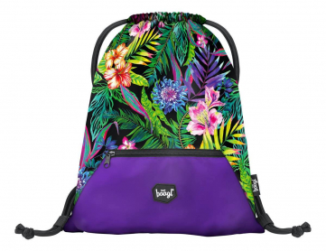 Gym sack with zip pocket Tropical