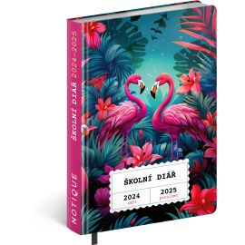 School diary Flamingos (September 2024 – December 2025), 9,8 × 14,5 cm