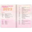 Školní diář Růžové pruhy (září 2023 – prosinec 2024), 9,8 × 14,5 cm