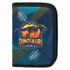 School pencil case classic double-flap Dinosaurs World
