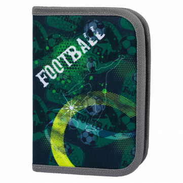 School pencil case double-flap Football
