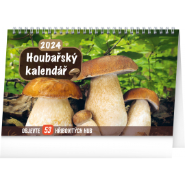 Desk calendar Mushrooms 2024, 23,1 × 14,5 cm