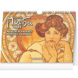 Alfons Mucha 2024 Desk Calendar, 30 × 21 cm