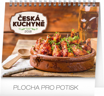 Stolní kalendář Česká kuchyně 2018, 16,5 x 13 cm