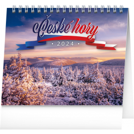 Desk calendar Czech Mountains 2024, 16,5 × 13 cm