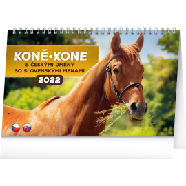 Stolní kalendář Koně – Kone CZ/SK 2022, 23,1 × 14,5 cm