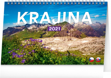 Stolní kalendář Krajina CZ/SK 2021, 23,1 × 14,5 cm
