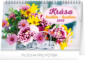 Stolní kalendář Krása květin – Krása kvetov CZ/SK 2019, 23,1 x 14,5 cm