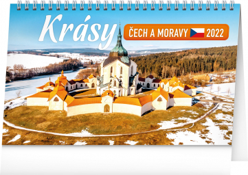 Stolní kalendář Krásy Čech a Moravy 2022, 23,1 × 14,5 cm