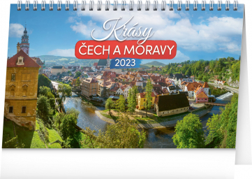Stolní kalendář Krásy Čech a Moravy 2023, 23,1 × 14,5 cm