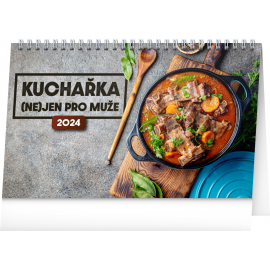 Cookbook (not just) for Men 2024 Desk Calendar, 23.1 × 14.5 cm