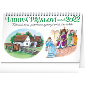 Stolní kalendář Lidová přísloví II. na rok 2022 – Kamila Skopová, 23,1 × 14,5 cm