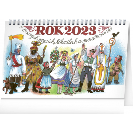 Stolní kalendář Lidová přísloví III. na rok 2023 – Kamila Skopová, 23,1 × 14,5 cm