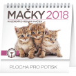 Desk calendar Mačky – s menami mačiek SK 2018, 16,5 x 13 cm