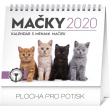 Desk calendar Cats – with cat names SK 2020, 16,5 × 13 cm