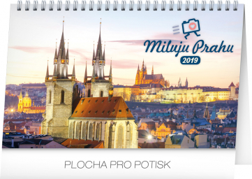 Desk calendar I love Prague 2019, 23,1 x 14,5 cm