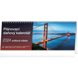 World Cities 2024 Desk Tax Planning Calendar, 33 × 12.5 cm