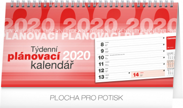 Stolní kalendář Plánovací řádkový 2020, 25 × 12,5 cm