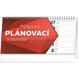 Desk calendar Weekly planner, lined 2023, 25 × 12,5 cm