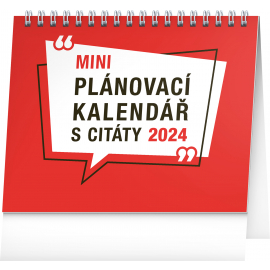 2024 Desk Planning Calendar with Quotes, 16.5 × 13 cm