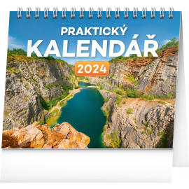 Stolní kalendář Praktický kalendář 2024, 16,5 × 13 cm