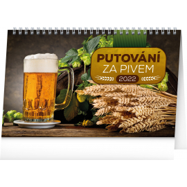 Stolní kalendář Putování za pivem 2022, 23,1 × 14,5 cm