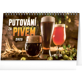 Stolní kalendář Putování za pivem 2023, 23,1 × 14,5 cm