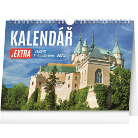 2024 Desk Calendar with Extra Large Calendarium, 30 × 21 cm