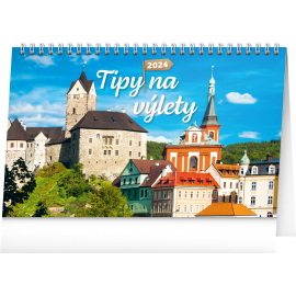 Tips for Trips 2024 Desk Calendar, 23.1 × 14.5 cm